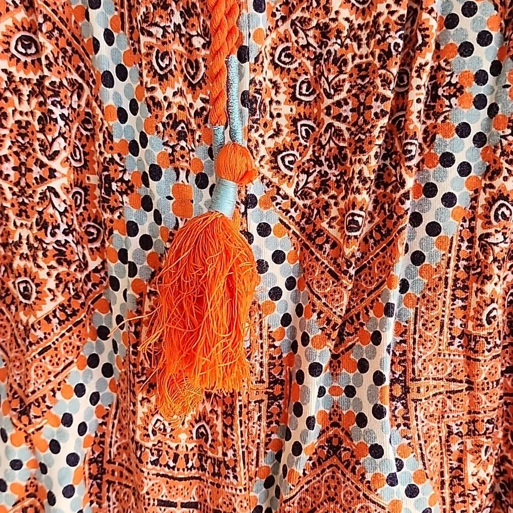 ANTHROPOLOGIE Smocked Short Set M Loungewear Pajamas Top High Waist Sleep Shorts - Picture 12 of 16